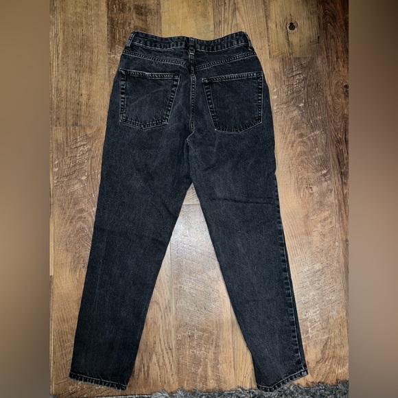 TopShop Moto Mom jeans, black, silver embellishments, size W28 L30, lightly worn - Picture 4 of 6